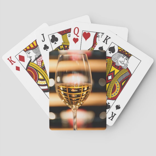 Jeu De Cartes États-Unis, Washington, Walla Walla. Verre à vin (dos)