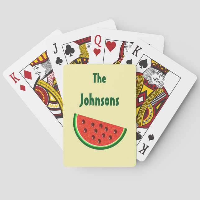 Jeu De Cartes Eté Watermelon Jaune Cartes de Jeu (dos)