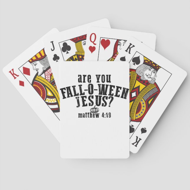 Jeu De Cartes Êtes-vous Fall-O-Ween Jésus-Christ Noël Halloween (dos)