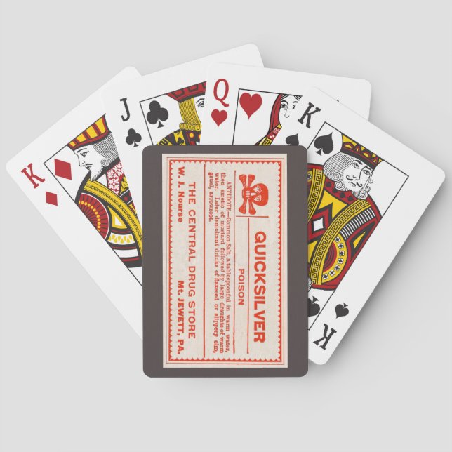Jeu De Cartes Étiquette Quicksilver (dos)