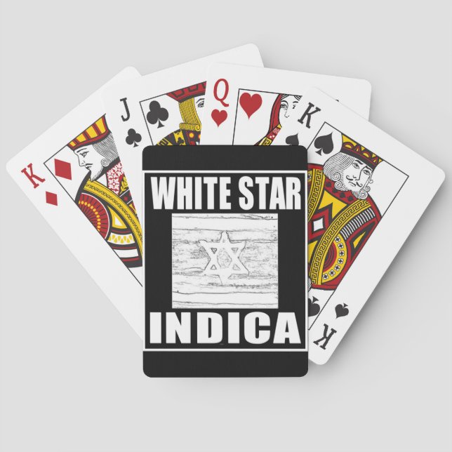 JEU DE CARTES ÉTOILE BLANCHE INDICA (dos)