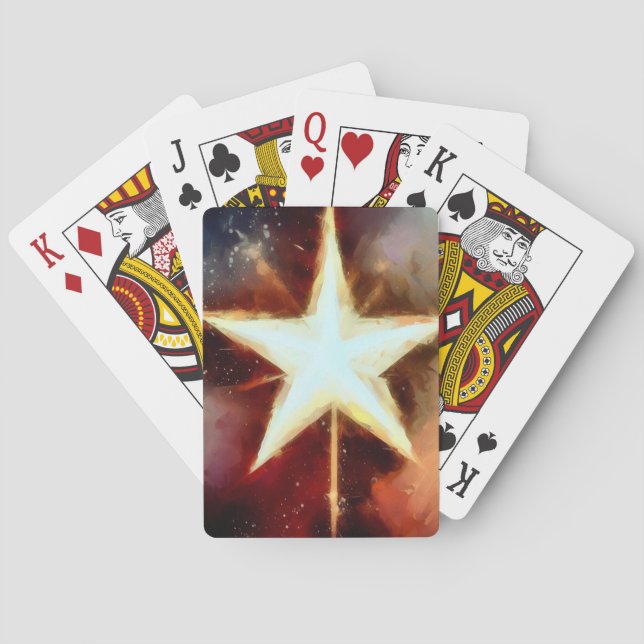 Jeu De Cartes Étoile de Noël (1) (dos)