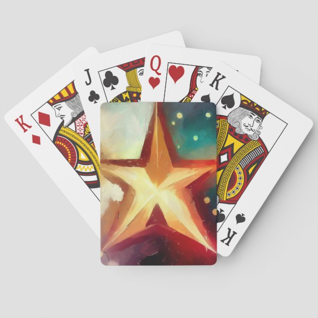 Jeu De Cartes Étoile de Noël (3) (dos)