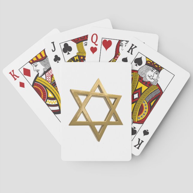 Jeu De Cartes étoile d'or de david (dos)