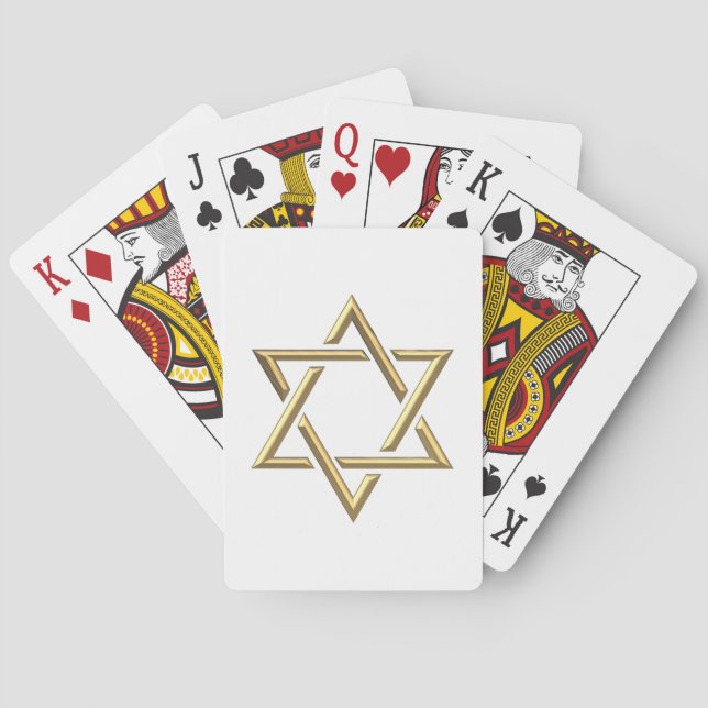 Jeu De Cartes Étoile d'or de David (dos)