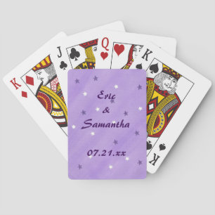 Jeu De Cartes Étoiles Blanches Violettes Faveurs de mariage pers