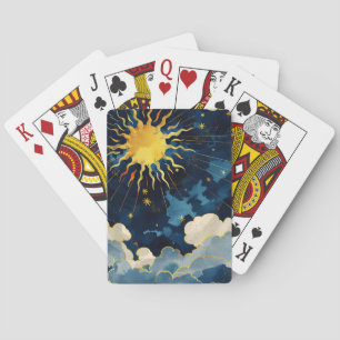 Jeu De Cartes Étoiles célestes et nuages bleus modernes