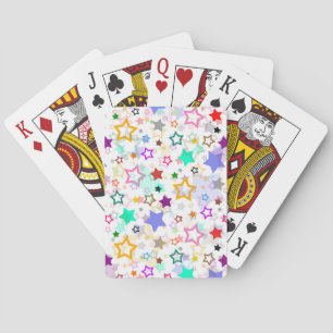 Jeu De Cartes Étoiles colorées blanches