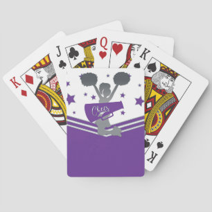 Jeu De Cartes Étoiles d'argent blanc pourpre Cheer Cheer
