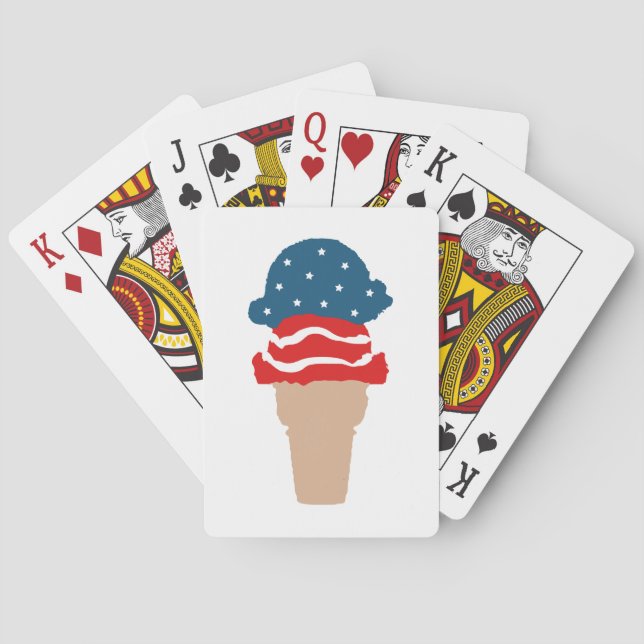 Jeu De Cartes Étoiles et rayures Ice Cream Cone (dos)