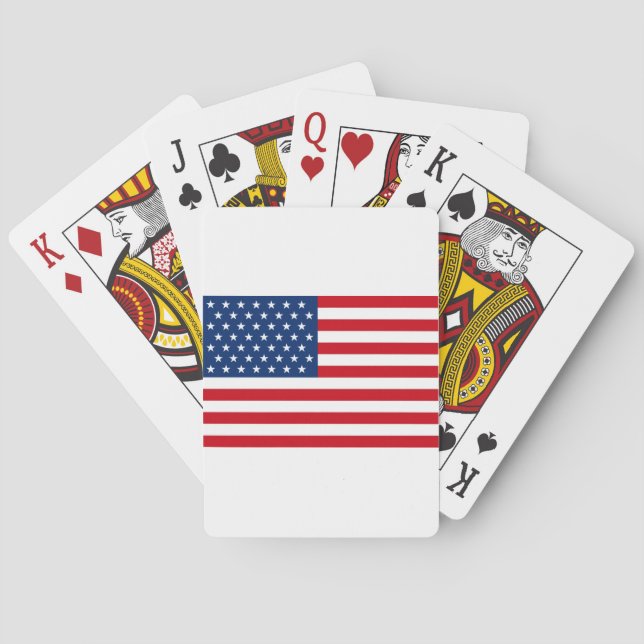 Jeu De Cartes Étoiles et rayures USA (dos)