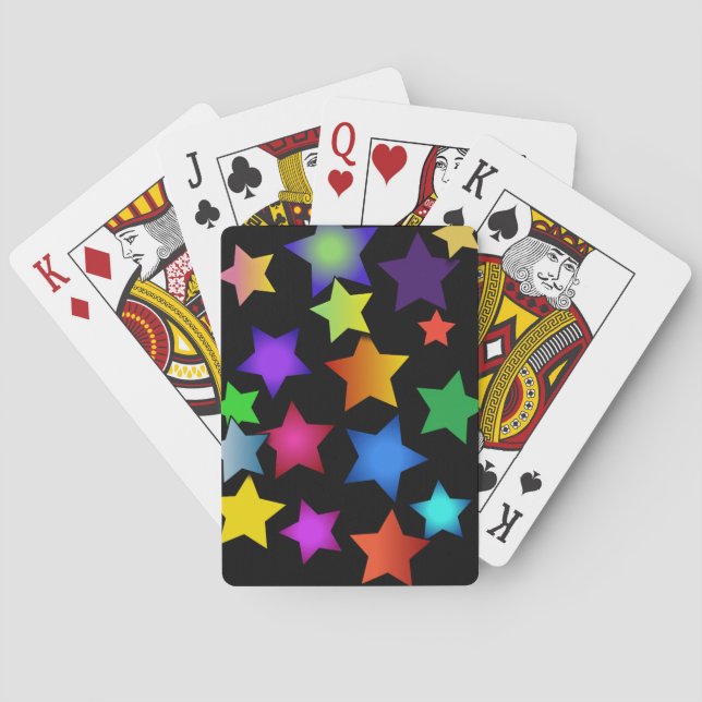 Jeu De Cartes Étoiles multicolores (dos)