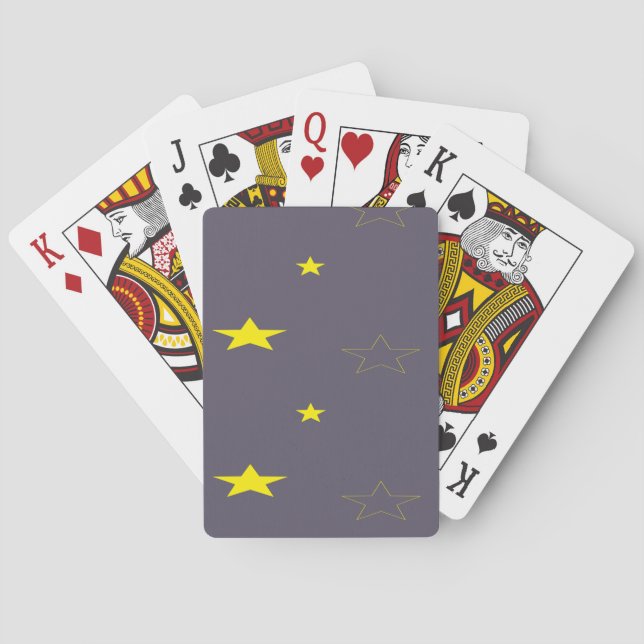 Jeu De Cartes Étoiles sur couleur charbon (dos)