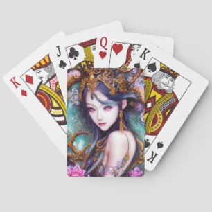 Jeu De Cartes Étonnante Japonaise fille Imaginaire gothique