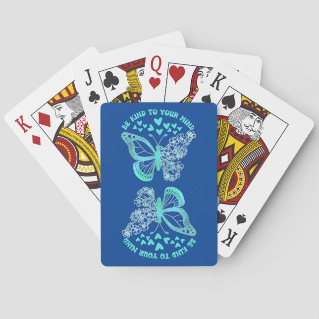 Jeu De Cartes ÊTRE GENTIL À VOTRE ESPRIT papillon, santé mentale (dos)