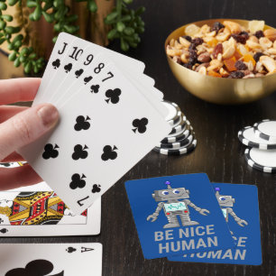 Jeu De Cartes ÊTRE GENTIL HUMAIN drôle robot mignon