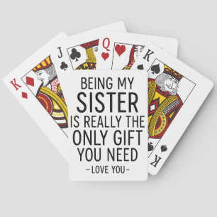 Jeu De Cartes Être ma sœur est le seul cadeau dont tu as besoin 