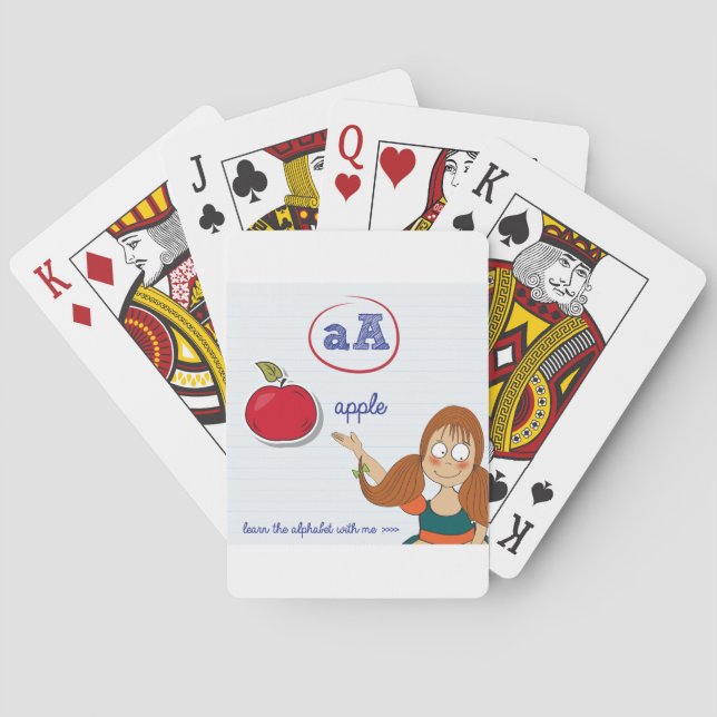 Jeu De Cartes Étude des cartes de jeu d'alphabet (dos)