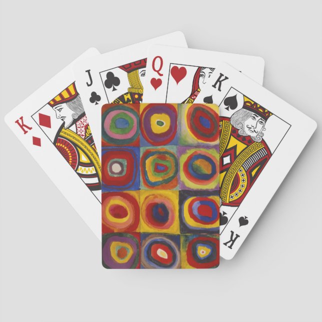 Jeu De Cartes Étude des couleurs des cercles Carré (dos)