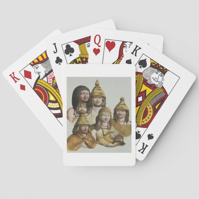 Jeu De Cartes Études d'Amérindiens (litho couleur) (dos)