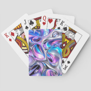 Jeu De Cartes Étui de téléphone en chrome liquide iridescent