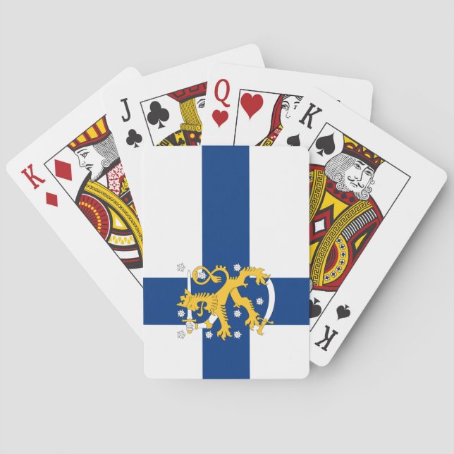 Jeu De Cartes étui téléphonique du drapeau de Finlande (dos)