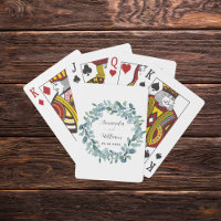 Eucalyptus vert monogramme noms mariage
