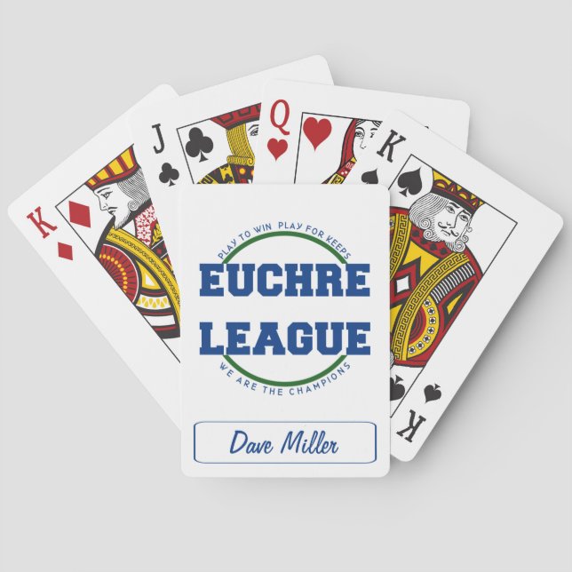 Jeu De Cartes Euchre League Play For Keeps Team Personnaliser No (dos)