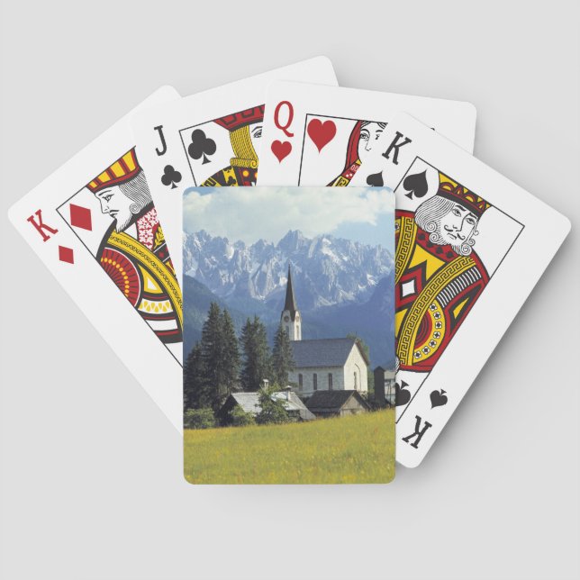 Jeu De Cartes Europe, Autriche, Gosau. La flèche de l'église (dos)