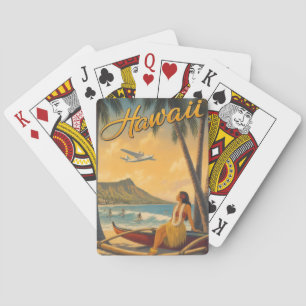 Jeu De Cartes Évasion Aloha de fille de hula hawaïenne vintage p