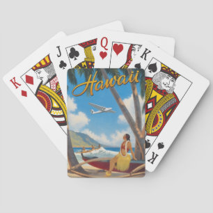 Jeu De Cartes Évasion Aloha de la fille Hula hawaïenne vintage P