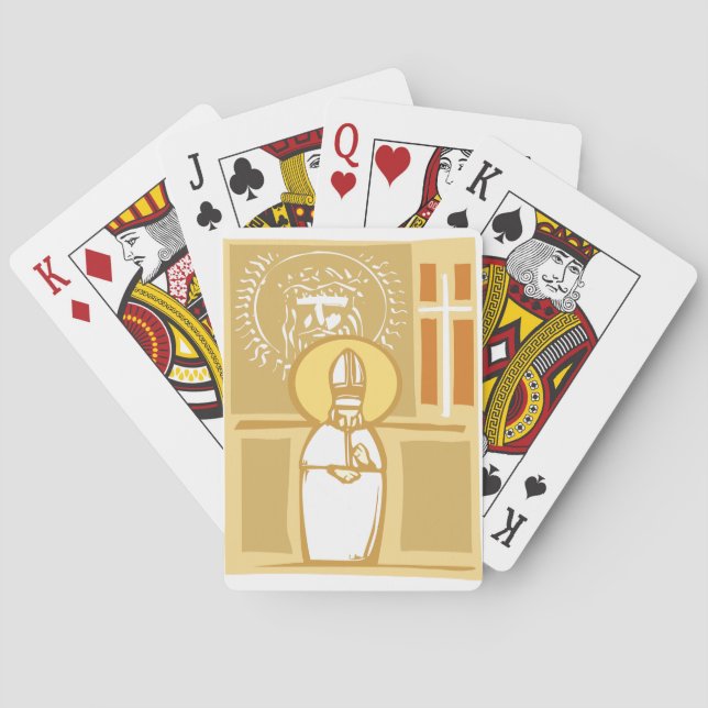 Jeu De Cartes Évêque catholique Eucharistie Foi chrétienne (dos)
