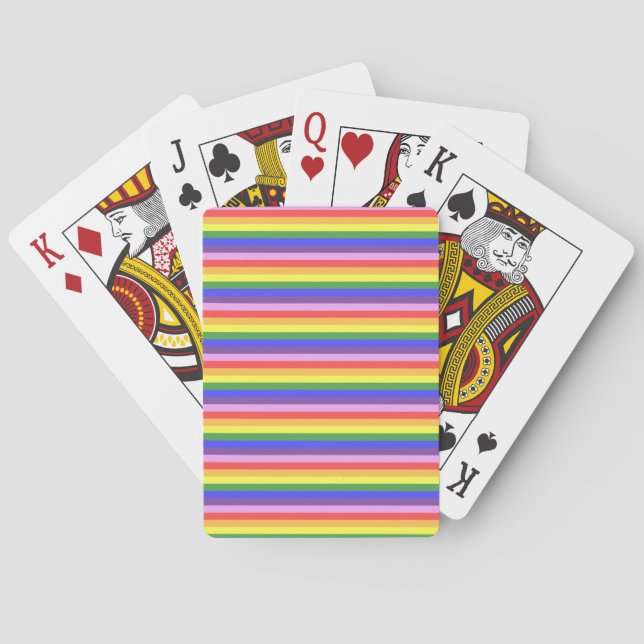 Jeu De Cartes Excellente qualité Rainbow Stripe Bright Colors (dos)