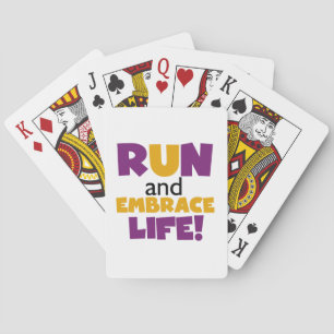 Jeu De Cartes Exécuter Embrasser la vie violet jaune