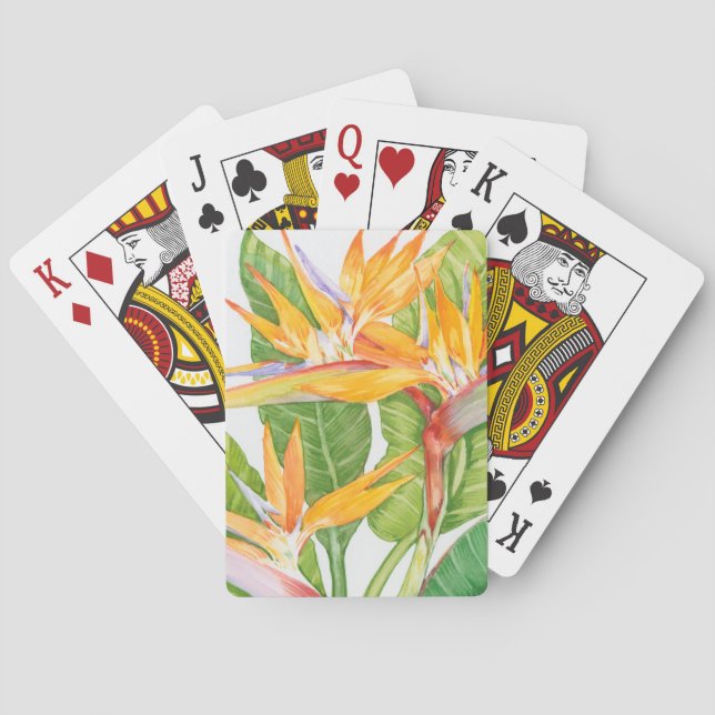 Jeu De Cartes Exotic Flowers Watercolor (dos)