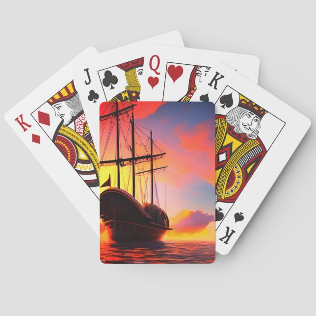 Jeu De Cartes Expédition au coucher du soleil (dos)