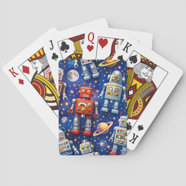 Jeu De Cartes Exploration robotique galactique, art cosmique (dos)