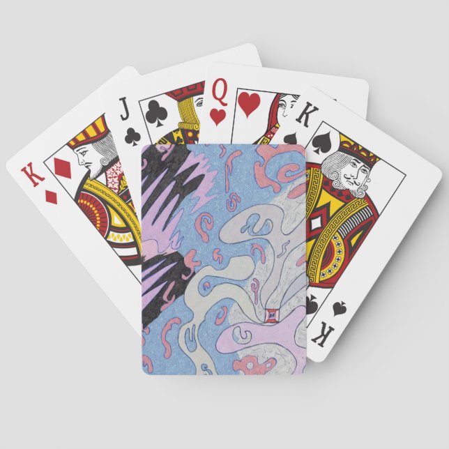 Jeu De Cartes "Explosion dans l'espace" Art Abstrait (dos)