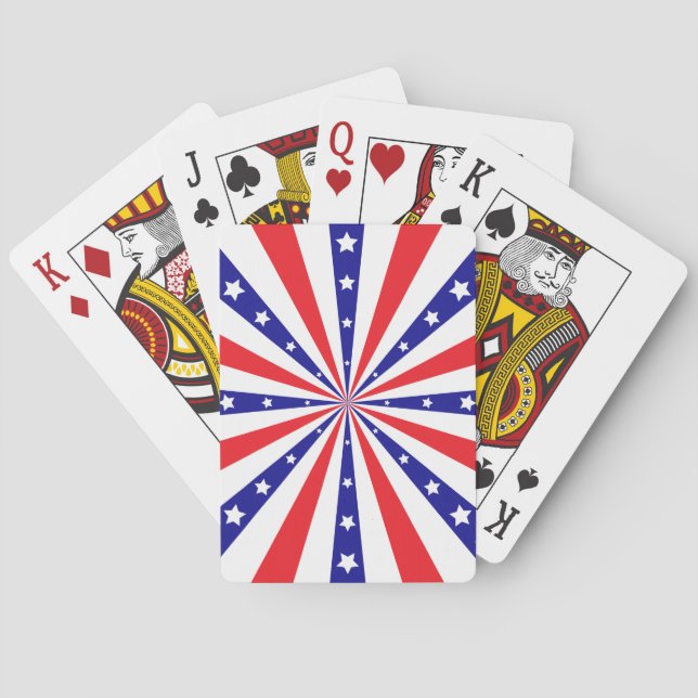 Jeu De Cartes Explosion de soleil patriotique (dos)