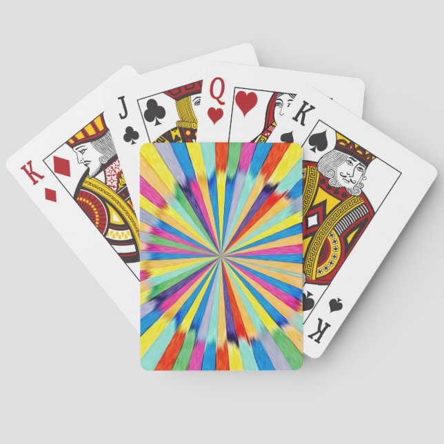 Jeu De Cartes Explosion Radiale Colorée (dos)