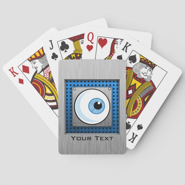 Jeu De Cartes Eyeball ; Metal look (dos)