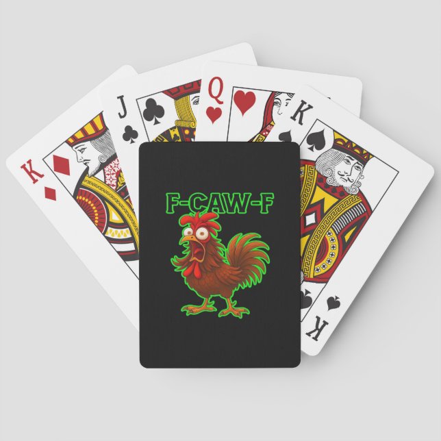 Jeu De Cartes F-Caw-F Chicken Classic Retro Graphic (dos)