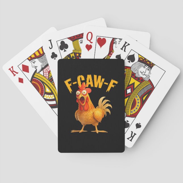 Jeu De Cartes F-Caw-F Chicken Classic Retro Style (dos)