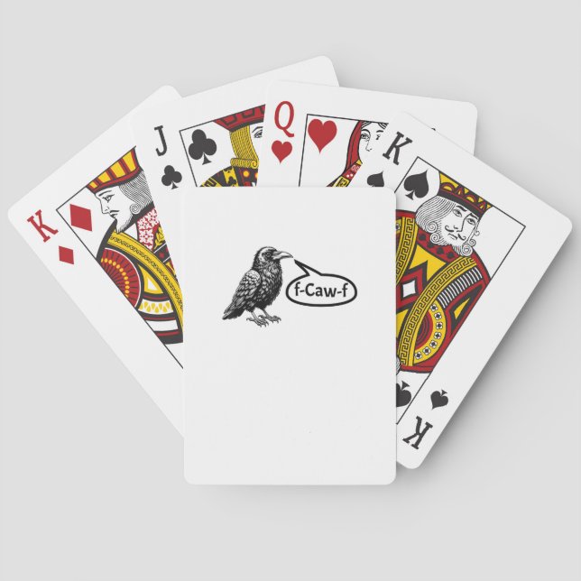 Jeu De Cartes F-Caw-F Corbeau drôle de pun raven F-Off subtil F- (dos)
