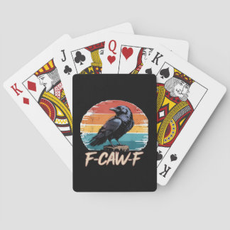 Jeu De Cartes F-Caw-F Corbeau Humour Drôle Gothique Rétro Classi