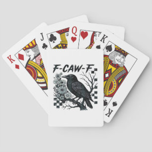 Jeu De Cartes F-Caw-F Corbeau Oiseau Rétro Classique