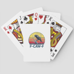 Jeu De Cartes F-Caw-F Drôle de Corbeau Corbeau Vintage Gothique
