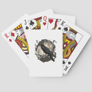 Jeu De Cartes F-Caw-F Drôle de Corbeau Pun Gothique Corbeau Humo