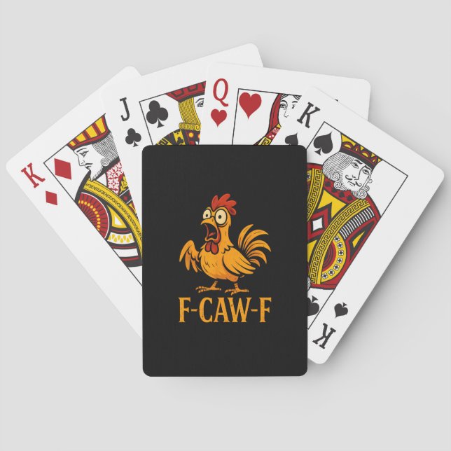 Jeu De Cartes F-Caw-F Funny Chicken Humor Chicken Meme Chicken L (dos)