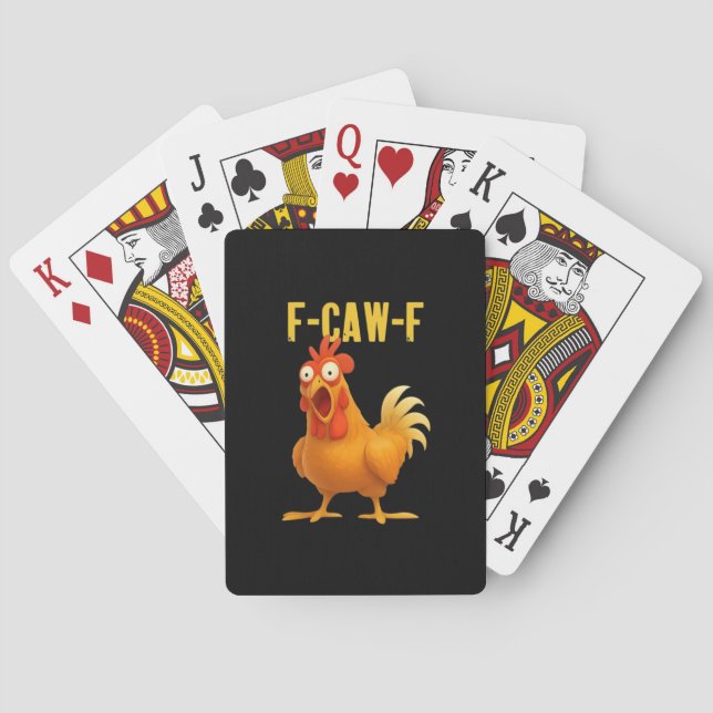 Jeu De Cartes F Caw F Mème de poulet drôle Style moderne tendanc (dos)